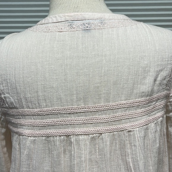 Sanctuary Patel Pink Cotton Embroidered Peasant Blouse Size Small - Picture 5 of 8